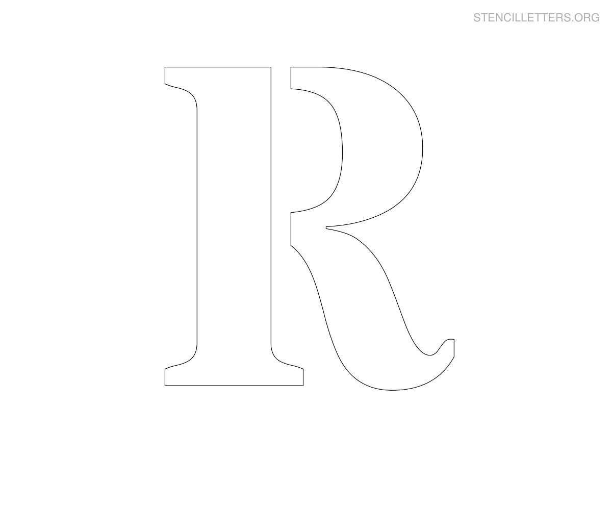 large letter r template