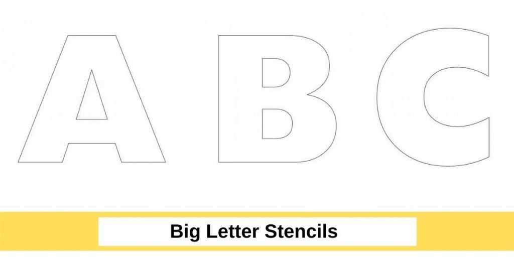 large letter stencil template