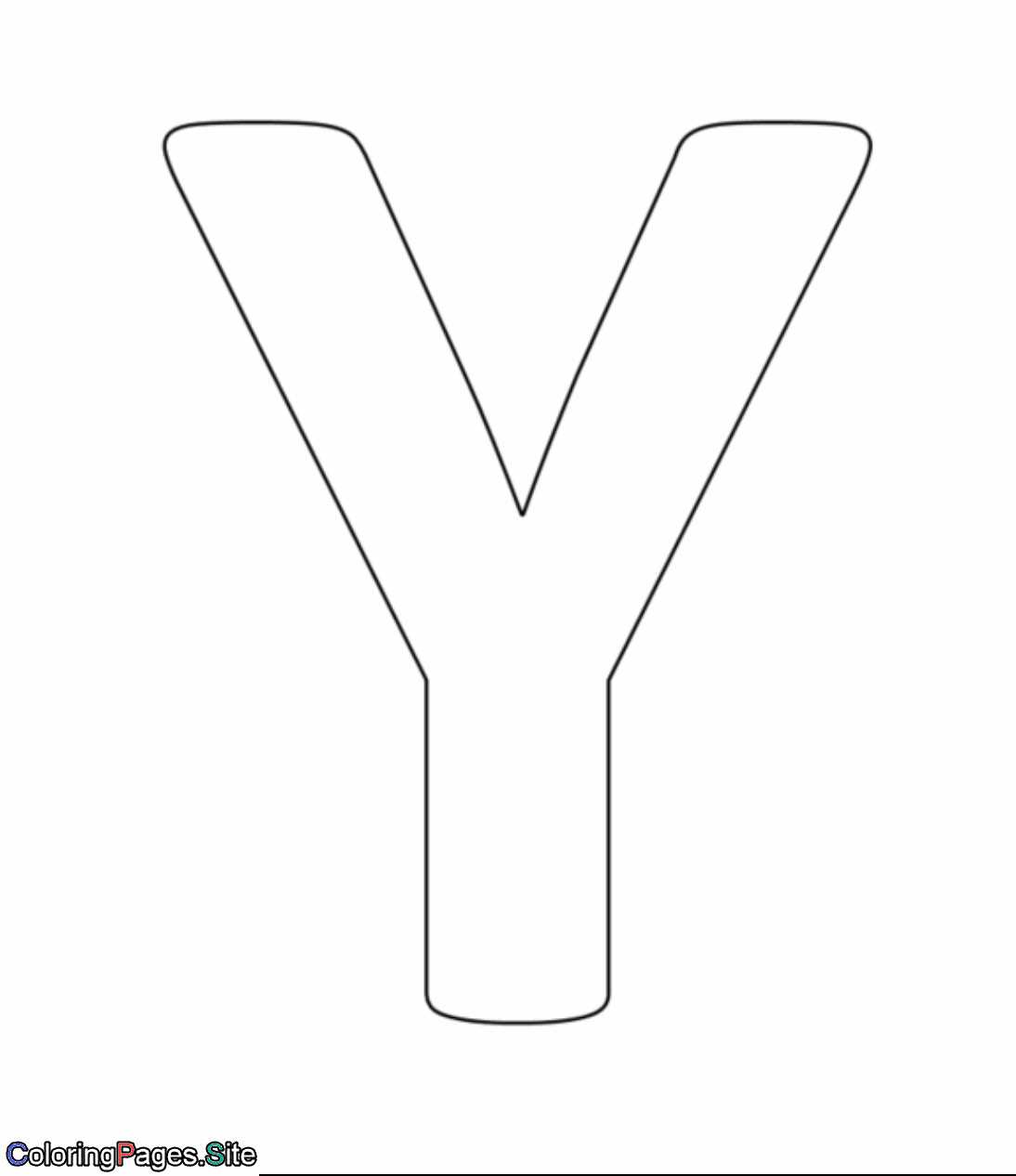 large letter y template