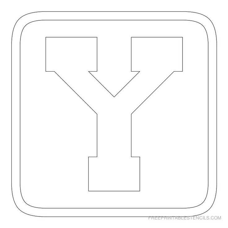 large letter y template