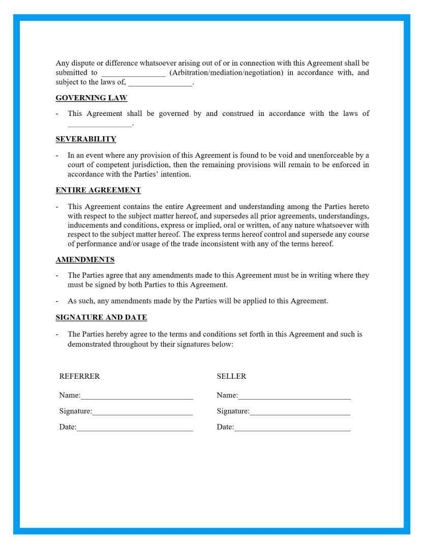 last chance agreement letter template