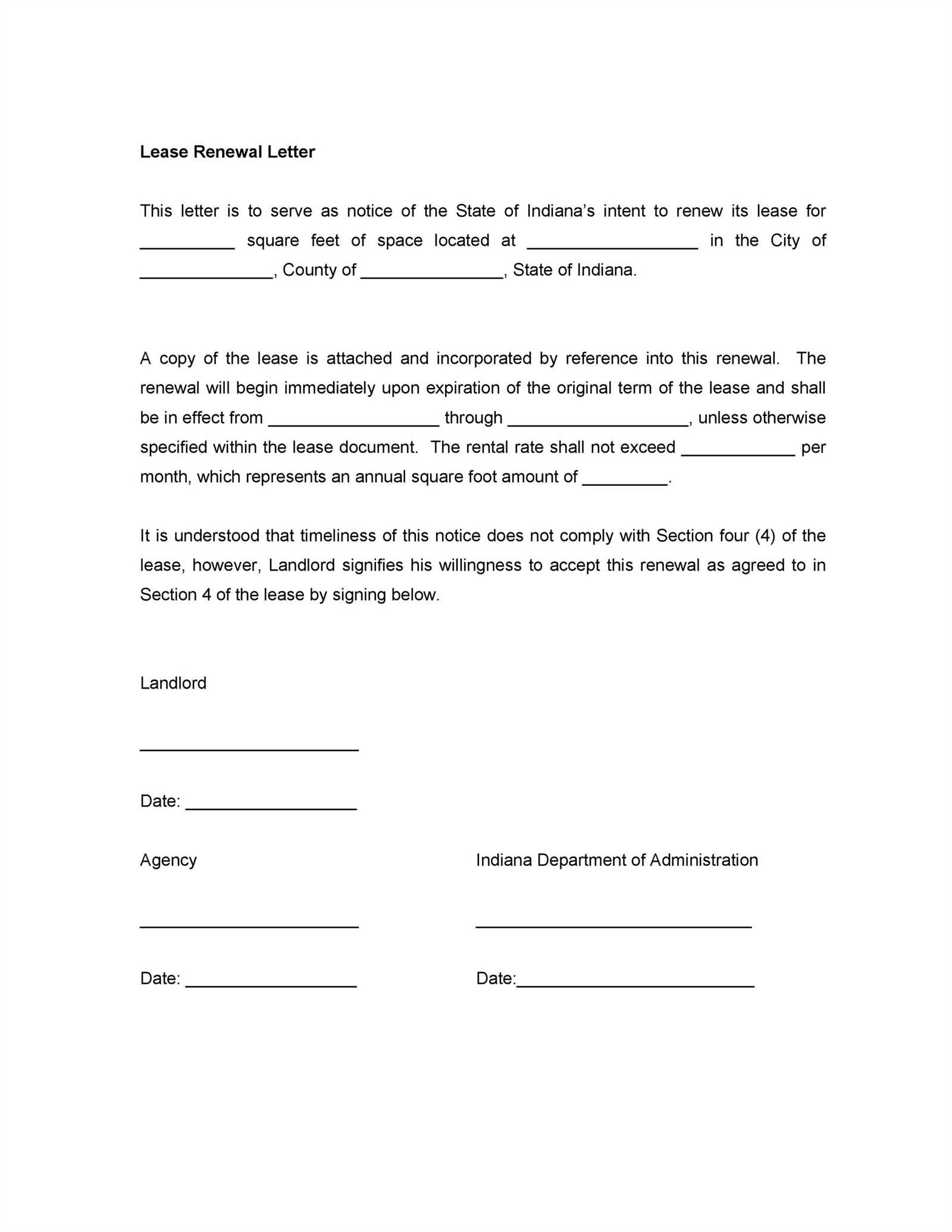 lease renewal letter template