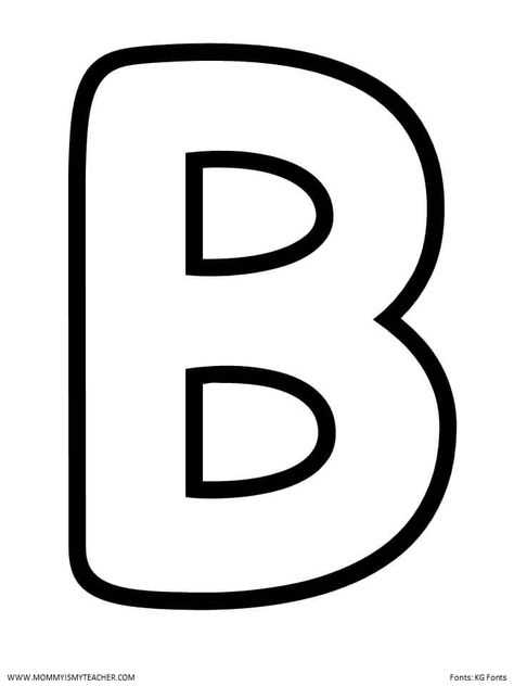 letter b template printable