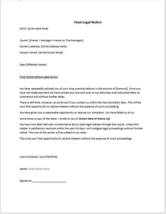 letter before action uk template