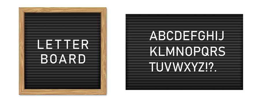 letter board template