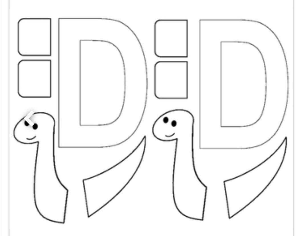 letter d duck craft template