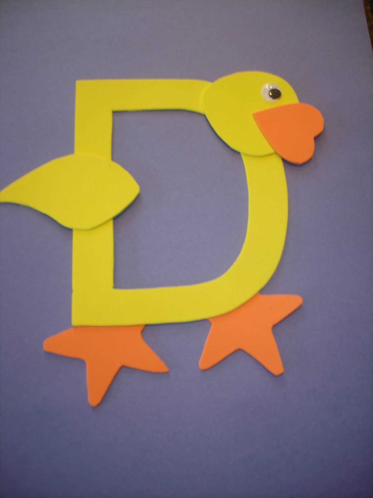 letter d duck template