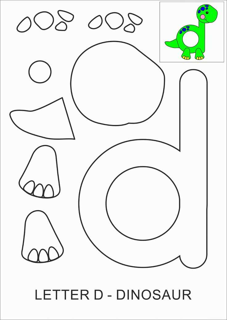letter d template free printable