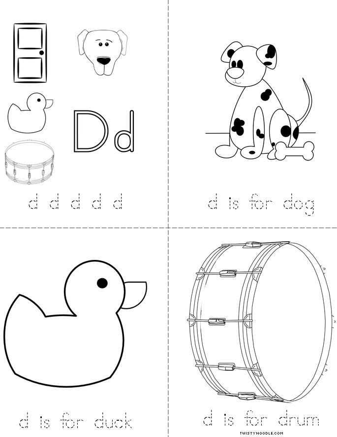 letter d template printable