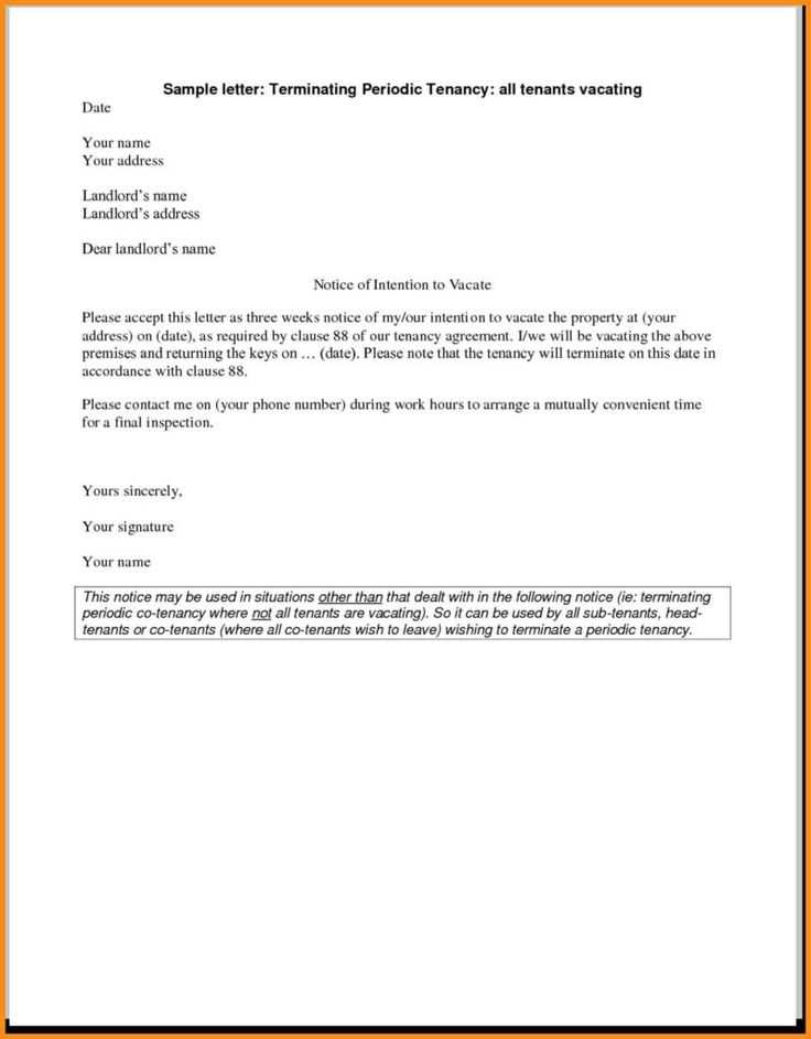 letter from landlord template