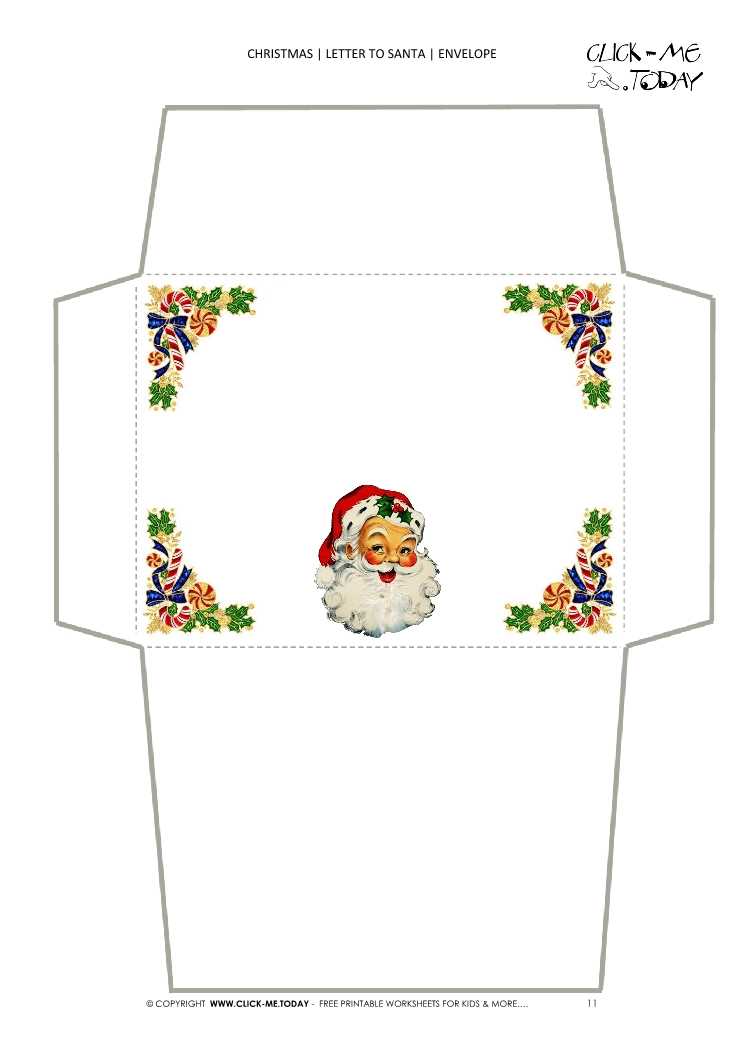 letter from santa envelope template printable