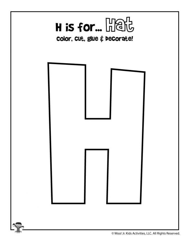 letter h template