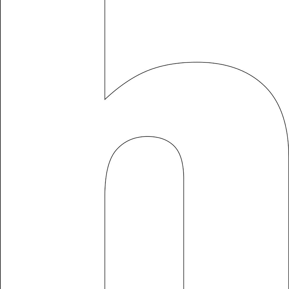 letter h template