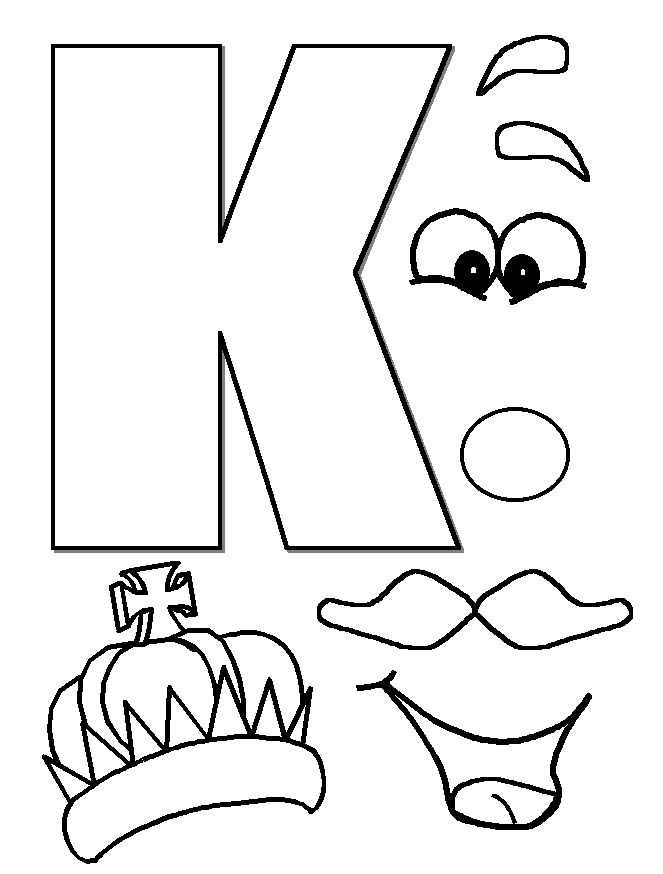 letter k cake template