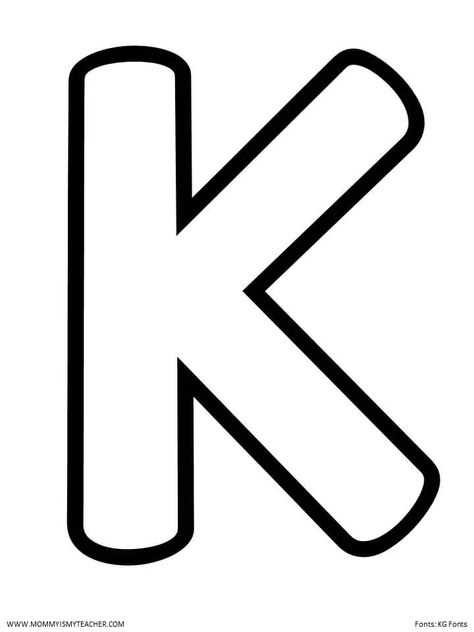 letter k template printable