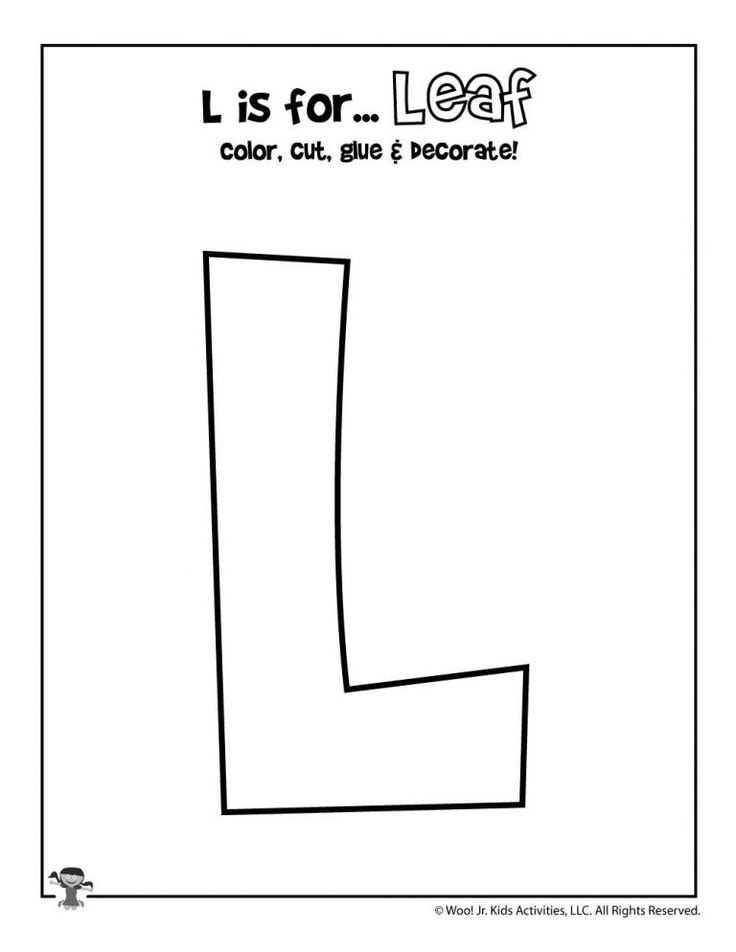 letter l template free printable