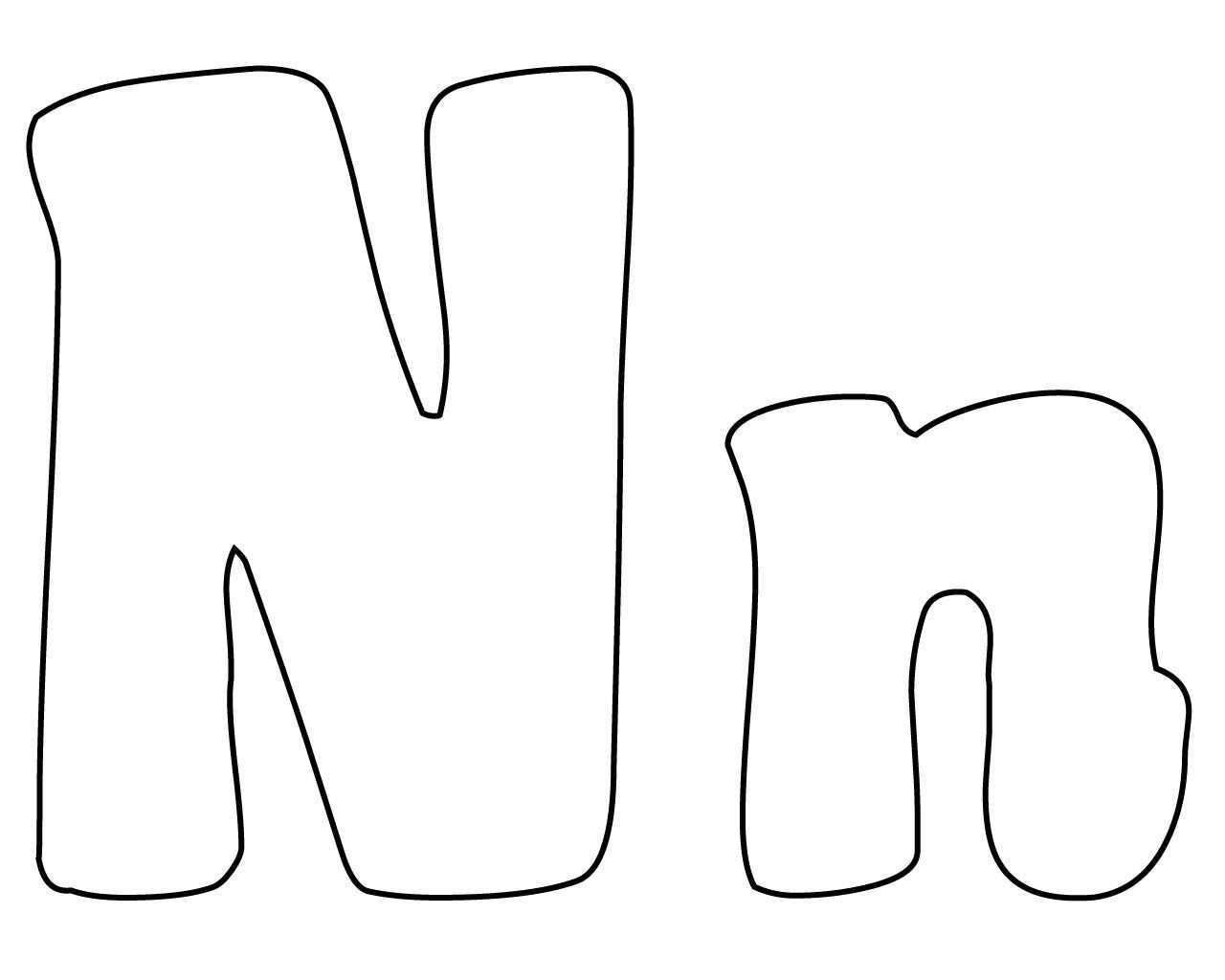 letter n printable template