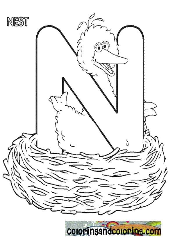 letter n printable template