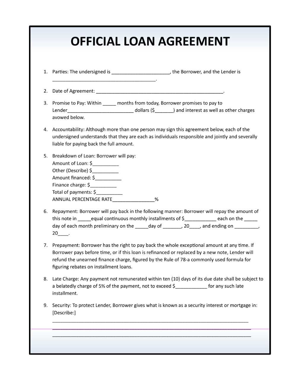 letter of agreement contract template