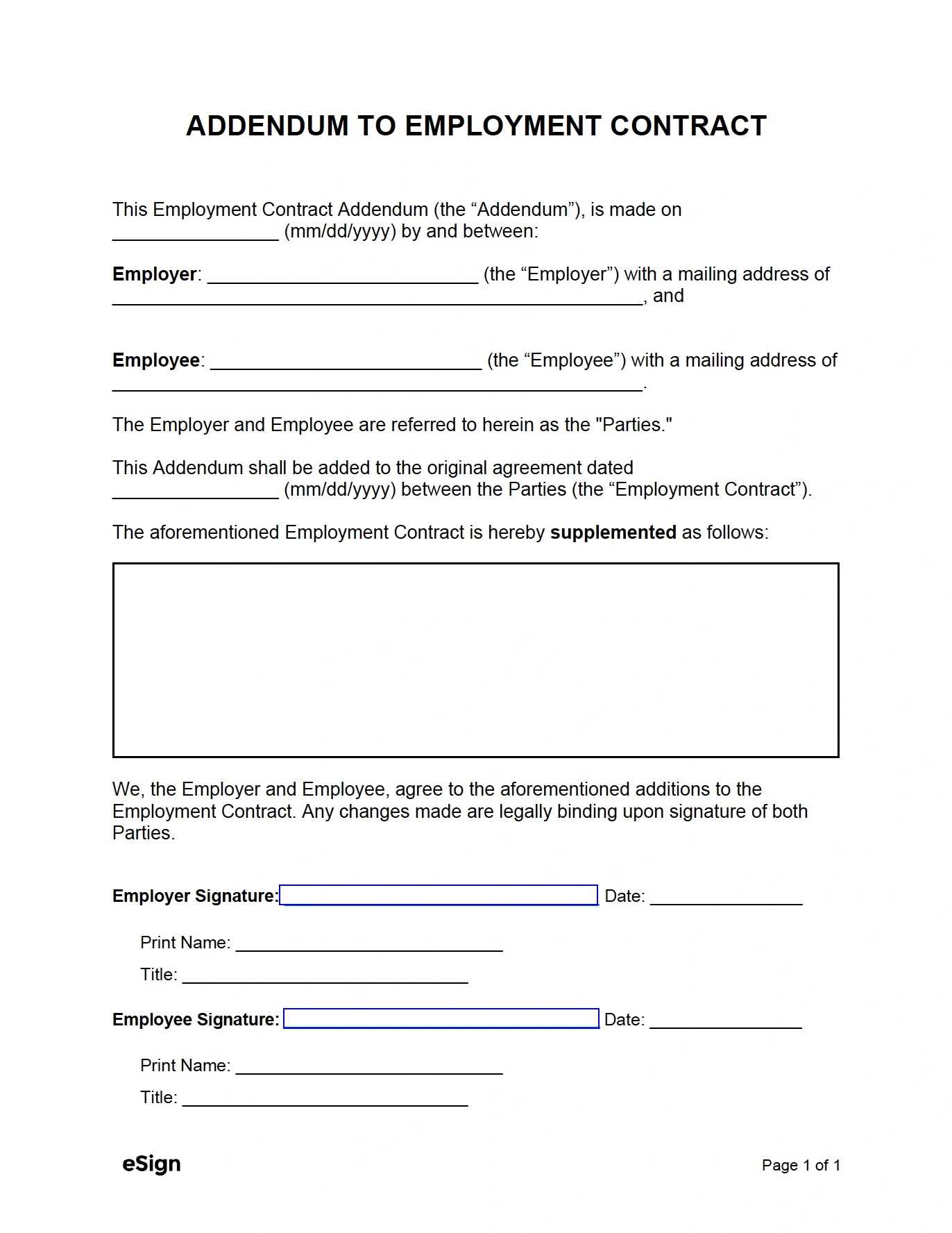 letter of amendment template