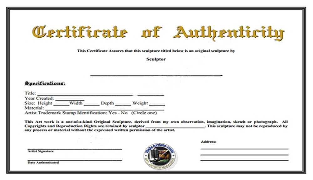 letter of authenticity template