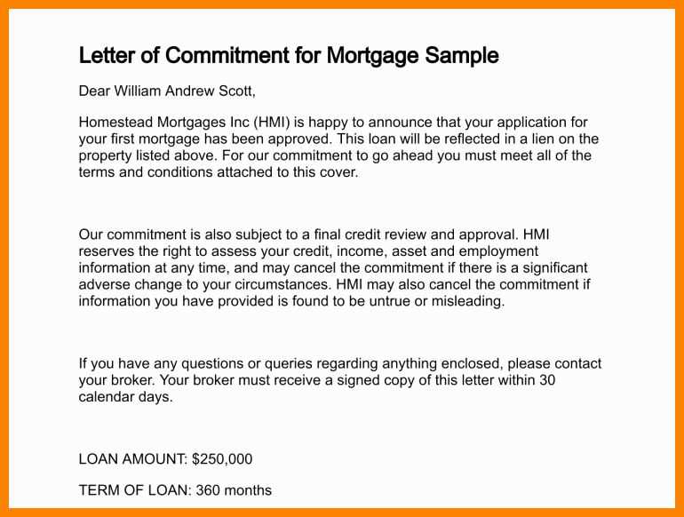 letter of commitment grant template