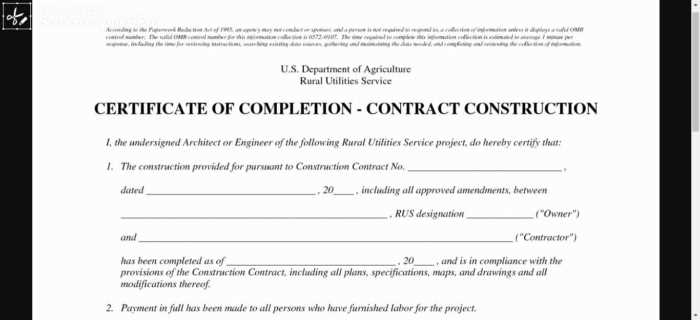 letter of completion construction template