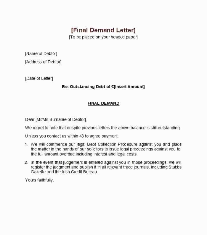 letter of demand template