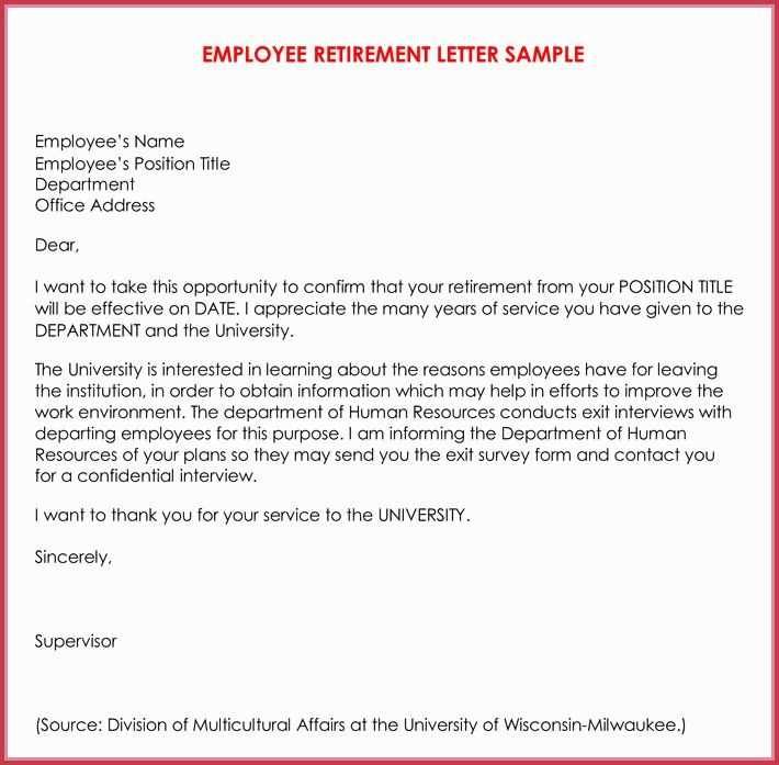 letter of dismissal to employee template