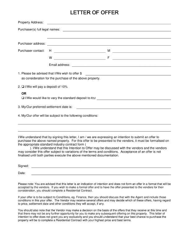 letter of intent template for purchase of goods