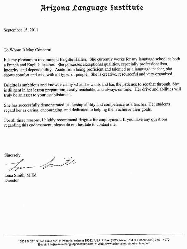 letter of recommendation for masters template