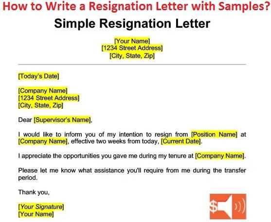 letter of resignation 2 weeks notice template