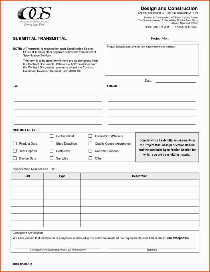 letter of transmittal form template