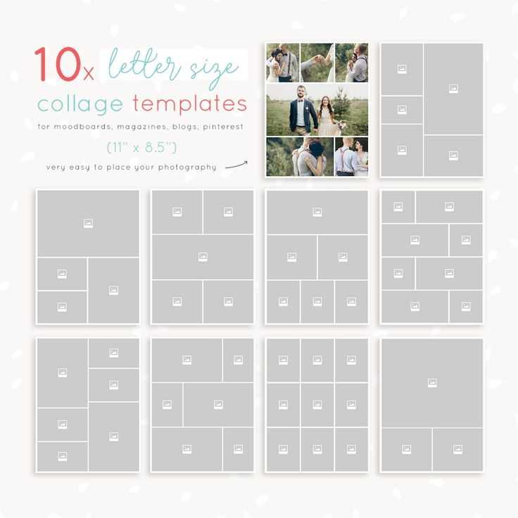 letter photo collage template