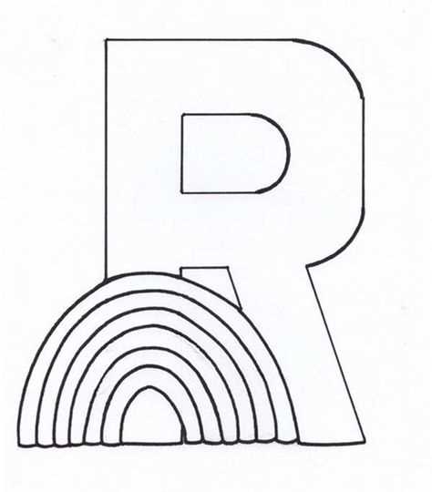 letter r cake template