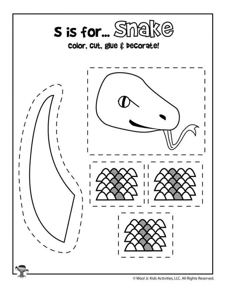 letter s snake craft template