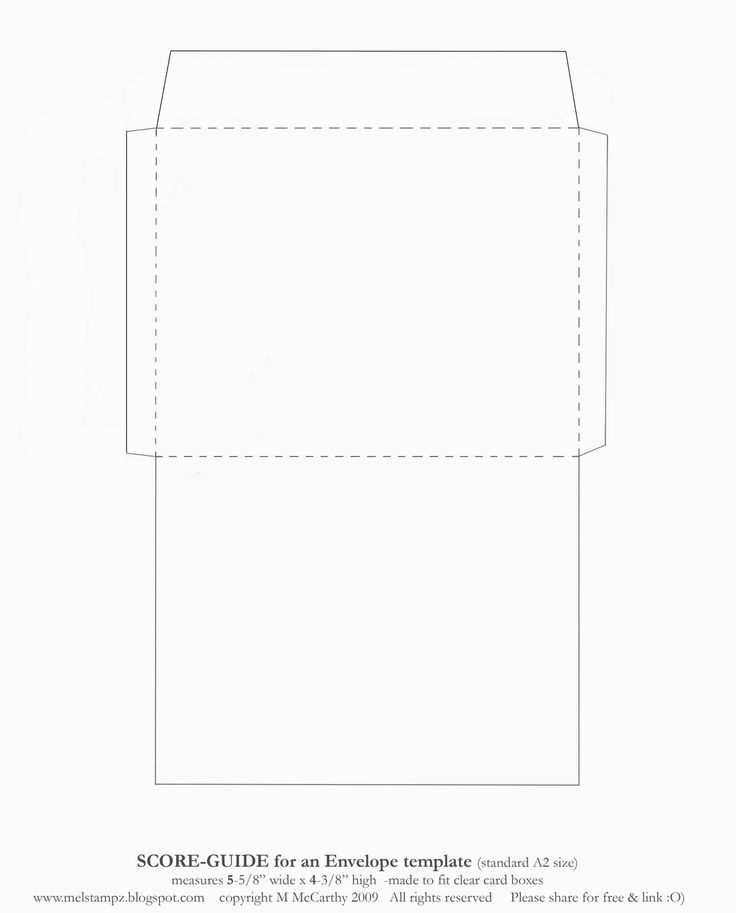 letter size envelope template