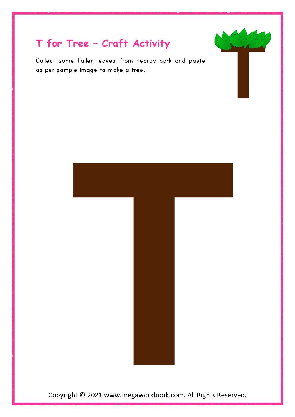 letter t printable template