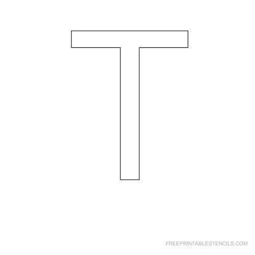 letter t template free printable