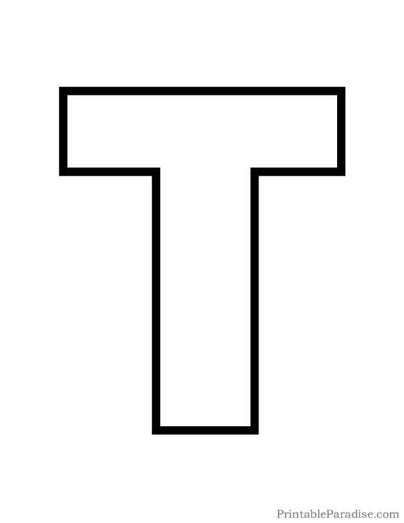 letter t template free printable