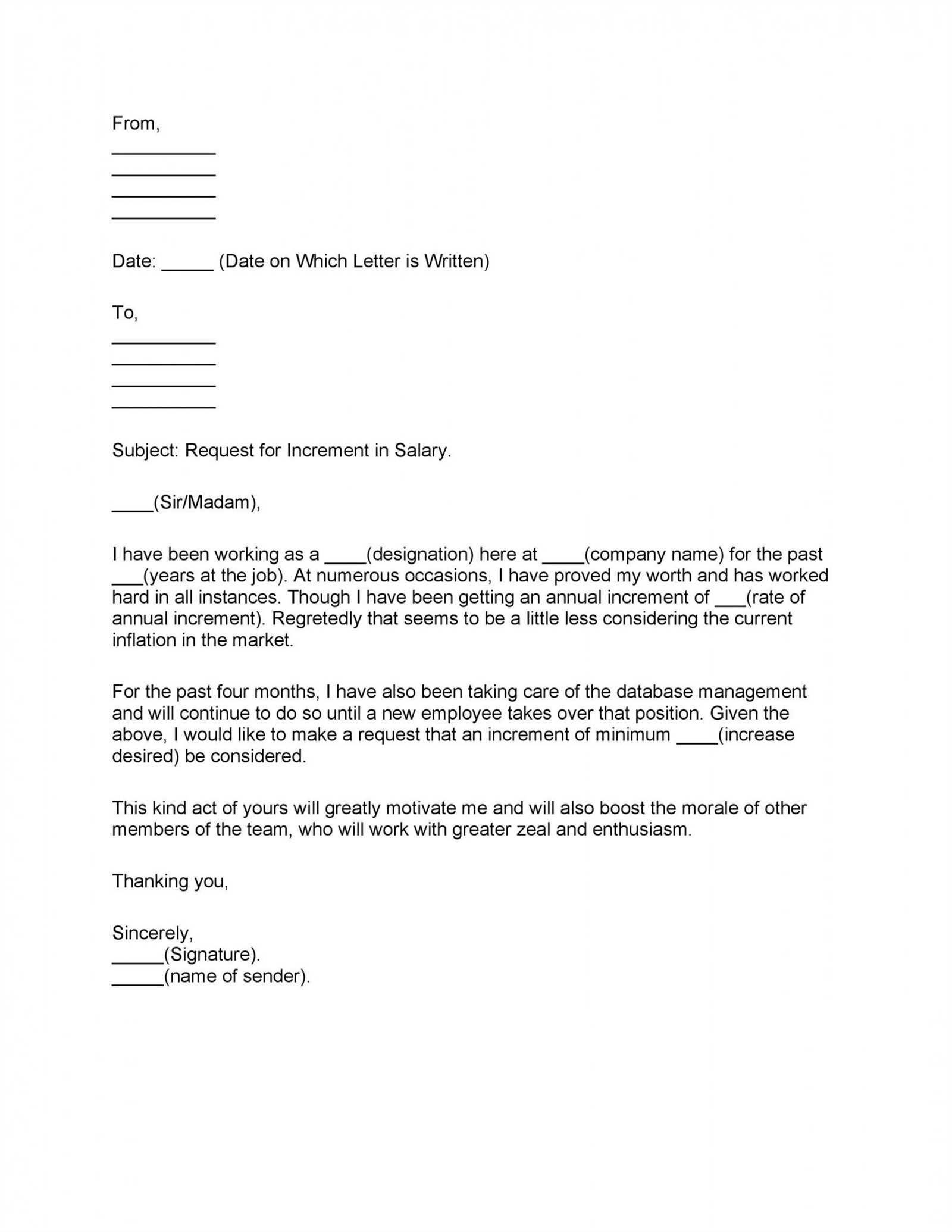 letter template asking for a raise