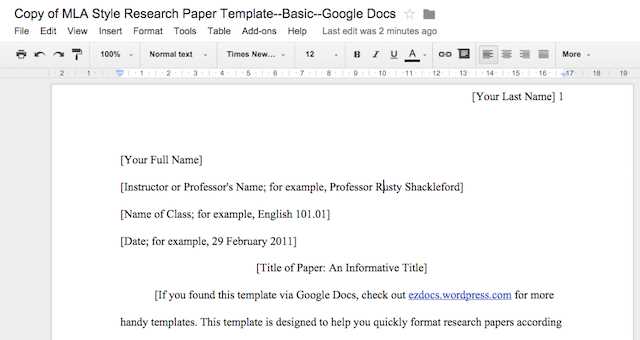 letter template for google docs