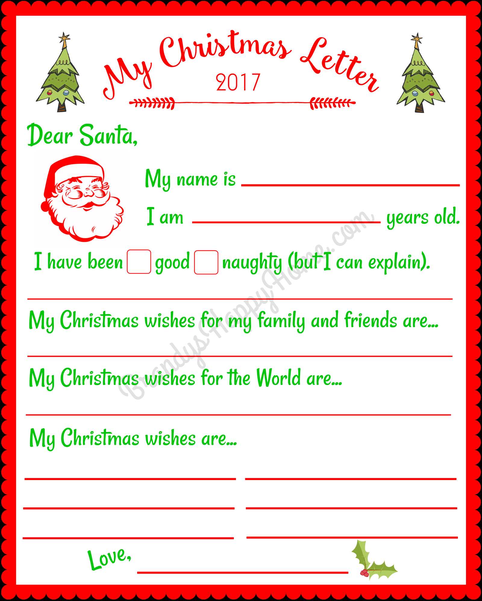 letter template kids