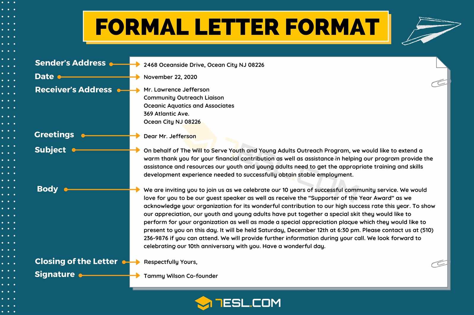 letter template with attachments