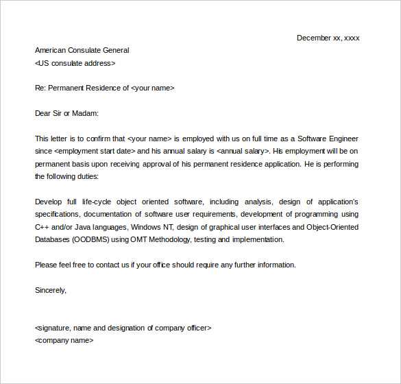 letter to consulate template