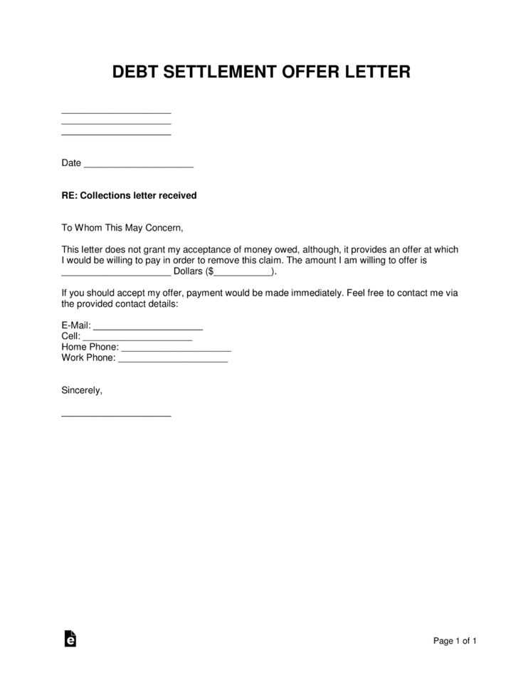 letter to debt collector template