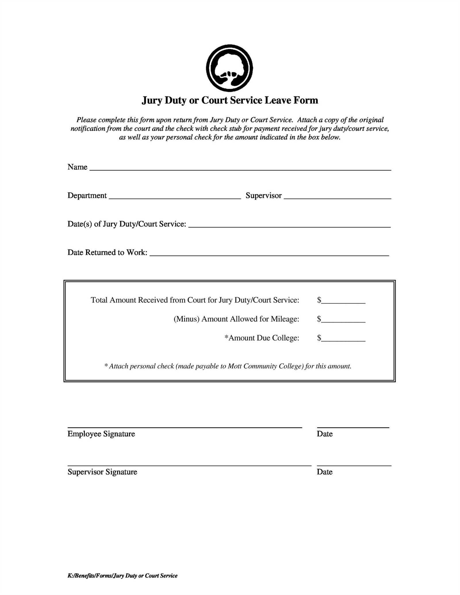 letter to get out of jury duty template