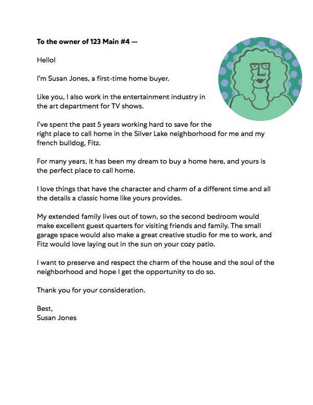 letter to home seller template