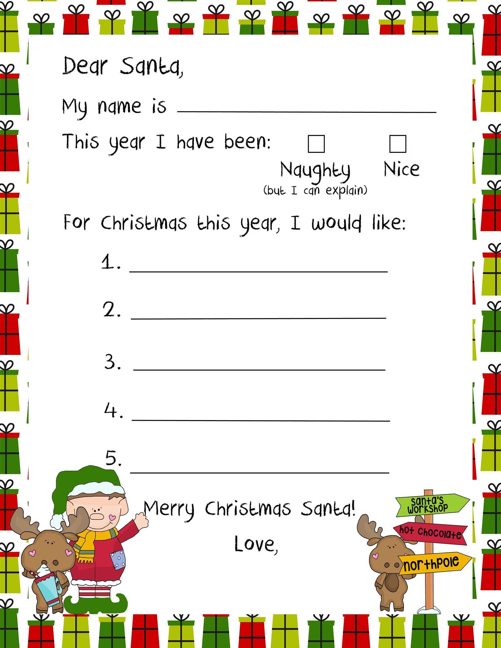 letter to santa reply template