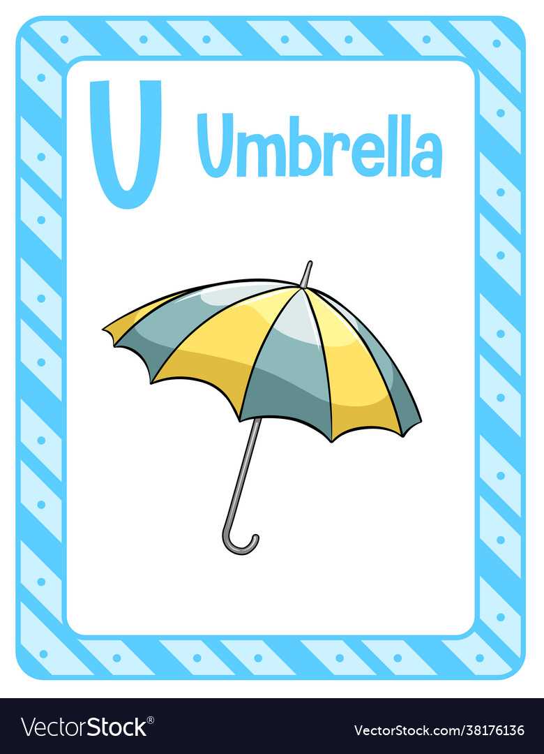 letter u umbrella craft template